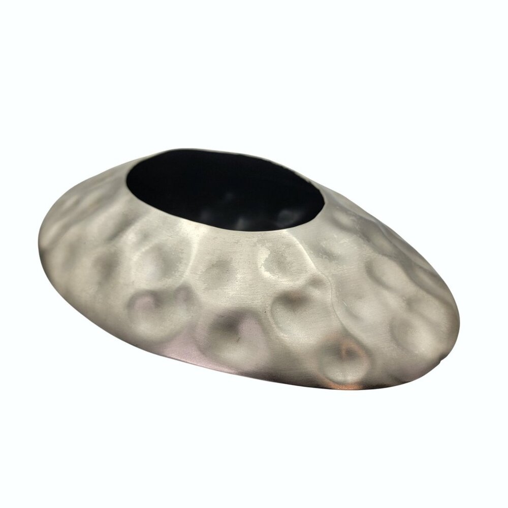 Hammered Aluminum Low Profile Planter